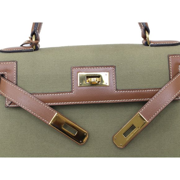 Hermes Kelly 28 Brown Moss Green - Picture 7 of 16